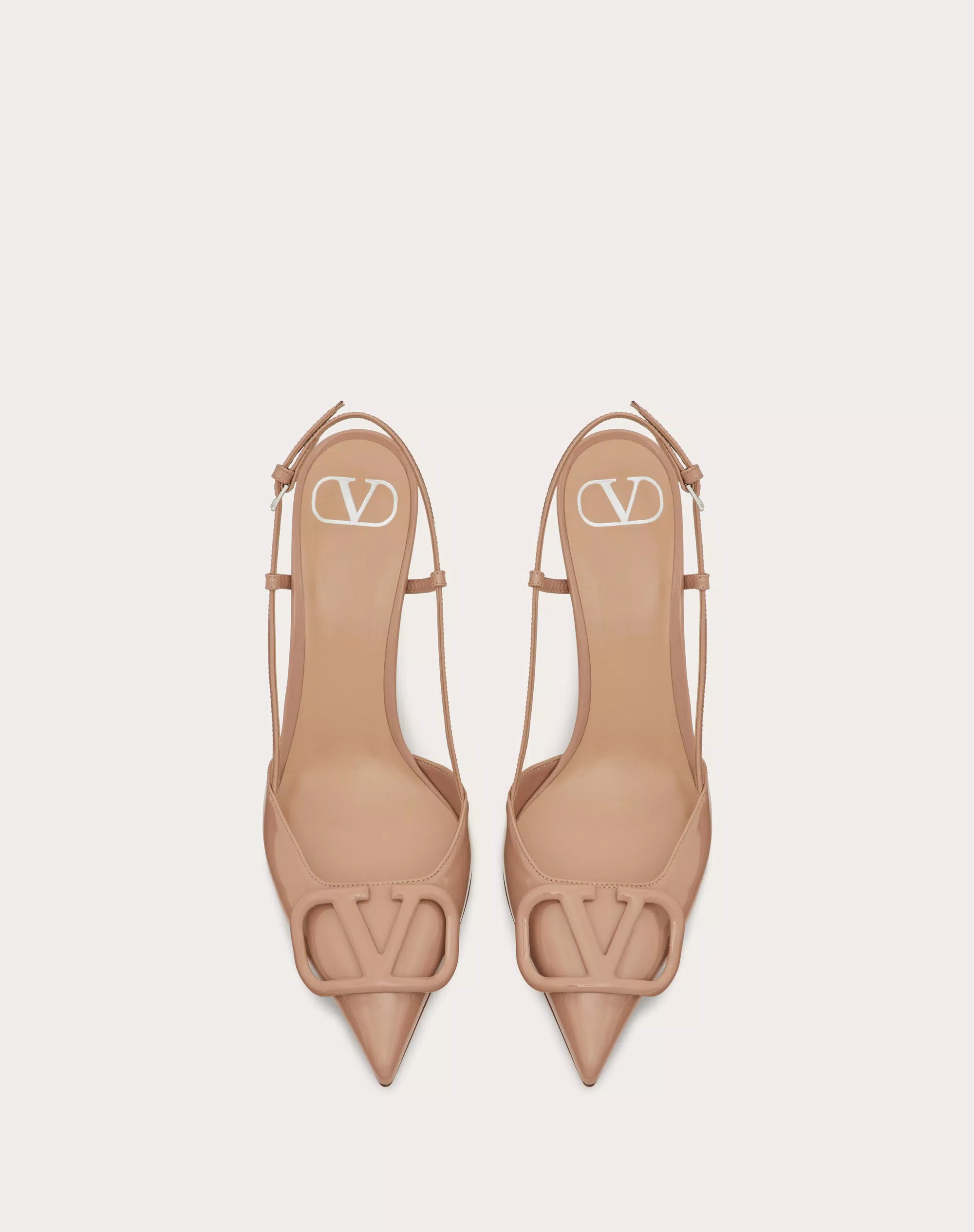 VLOGO SIGNATURE PATENT LEATHER SLINGBACK PUMP 80MM / 3.15 IN.